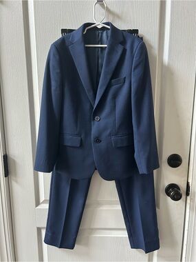 Navy Two-Piece Boys Suit Jacket & Pants